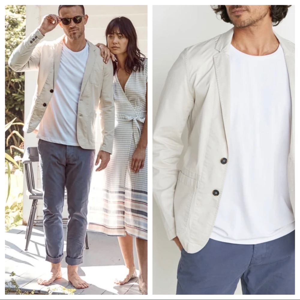 Marine Layer Men’s Khaki Charles Cotton Blazer - Picture 13 of 13